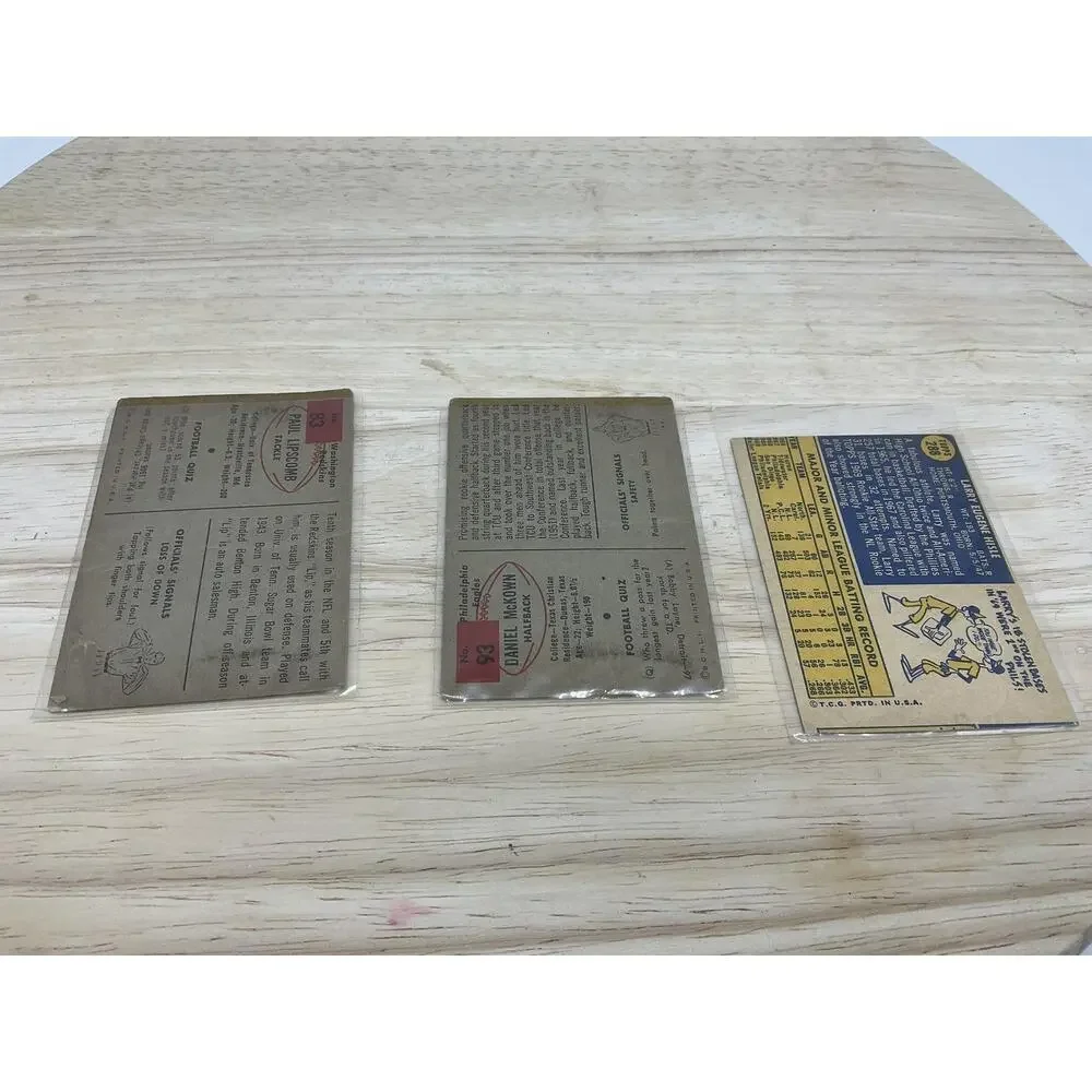 Vintage Paul Lipscomb‎ Daniel McKown Larry Hisle Football Baseball Card Lot